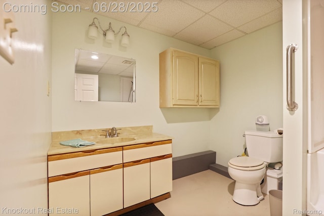 6275 Caine Rd, Vassar, MI 48768 - bathroom with a drop ceiling and vanity