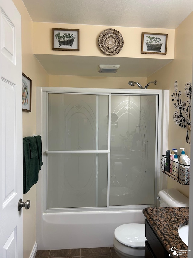 2118 Fountain Cir, Lambertville, MI 48144 - full bath featuring vanity, enclosed tub / shower combo, and tile patterned flooring