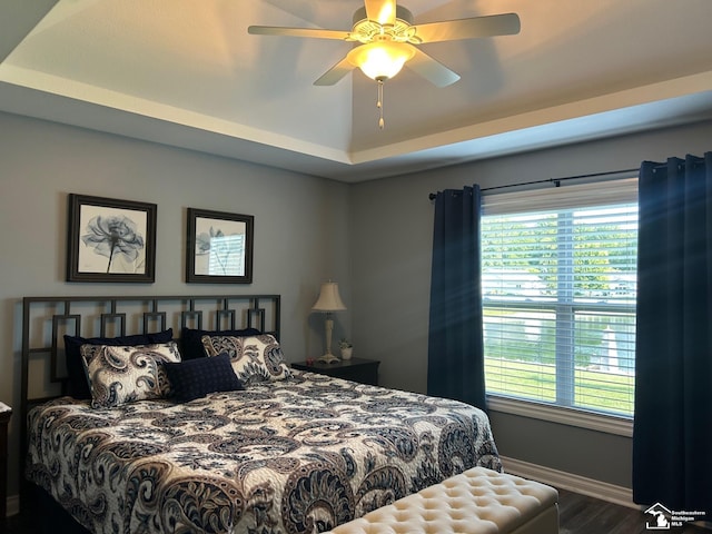 2118 Fountain Cir, Lambertville, MI 48144 - bedroom featuring wood finished floors, multiple windows, and ceiling fan