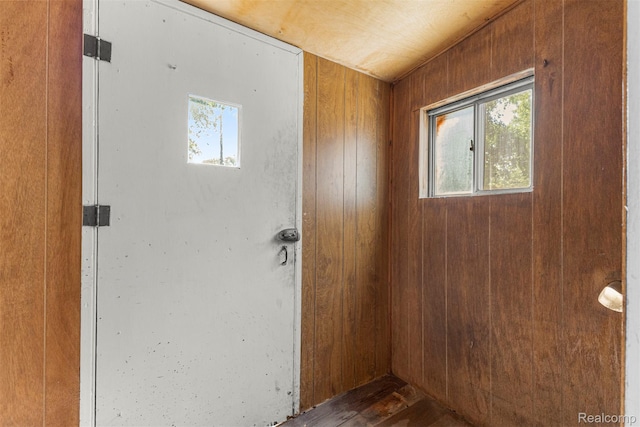 4933 Ziegler St, Dearborn Heights, MI 48125 - entryway featuring plenty of natural light and wooden walls