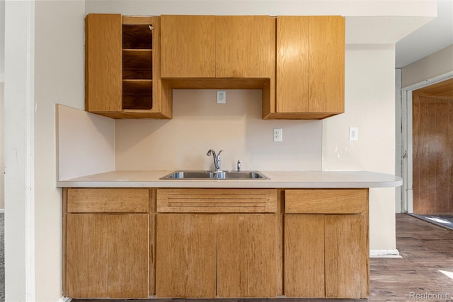 4933 Ziegler St, Dearborn Heights, MI 48125 - kitchen with wood finished floors and light countertops