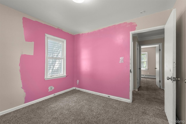 4933 Ziegler St, Dearborn Heights, MI 48125 - carpeted spare room featuring baseboard heating and baseboards