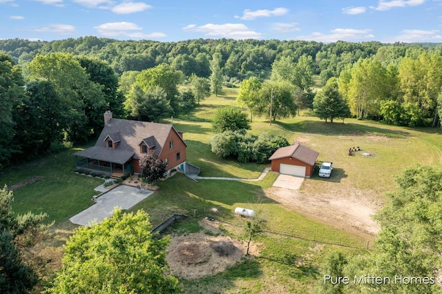 8651 22 Mile Rd NE, Sand Lake, MI 49343 - view from above of property with a forest