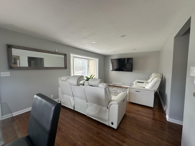 29635 Julius Blvd, Westland, MI 48186 - living room with dark wood-style floors and baseboards