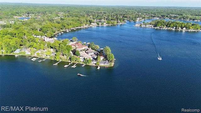 13368 N Fenton Rd, Fenton, MI 48430 - aerial view of a heavily wooded area and a nearby body of water
