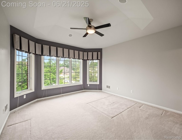 1539 Bartley Ln, Bloomfield Hills, MI 48304 - spare room featuring plenty of natural light, carpet floors, and a ceiling fan