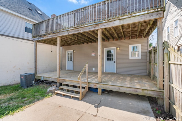 831 Bridge St NW, Grand Rapids, MI 49504 - entrance to property with a wooden deck