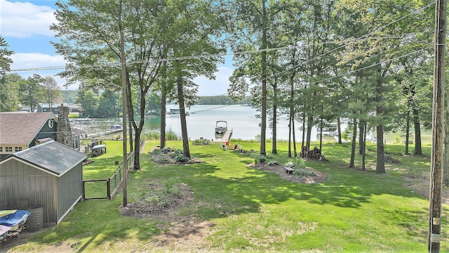 5254 Morrison St, Newaygo, MI 49337 - view of yard with a water view