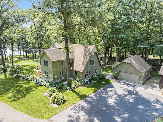 5254 Morrison St, Newaygo, MI 49337 - view from above of property with a tree filled landscape