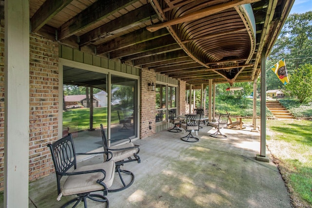 5254 Morrison St, Newaygo, MI 49337 - view of patio / terrace featuring stairway