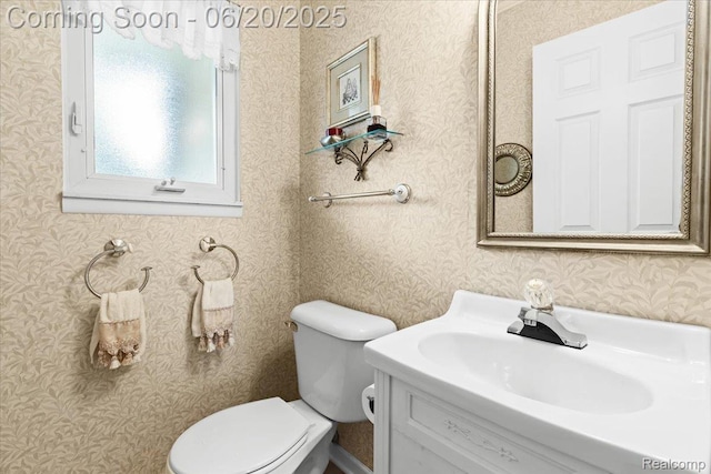 43603 Arlington Rd, Canton, MI 48187 - bathroom with vanity and wallpapered walls