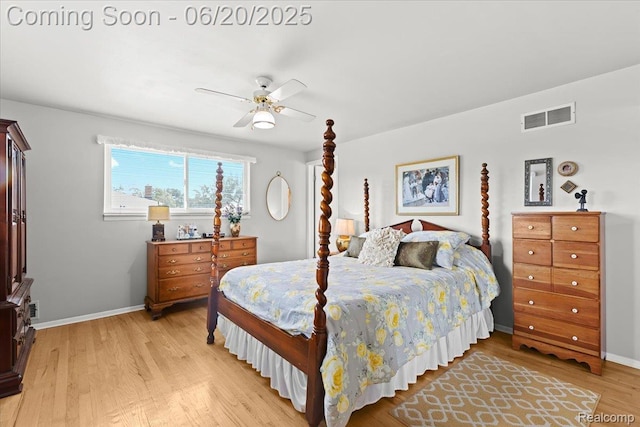 43603 Arlington Rd, Canton, MI 48187 - bedroom featuring light wood-style floors and a ceiling fan
