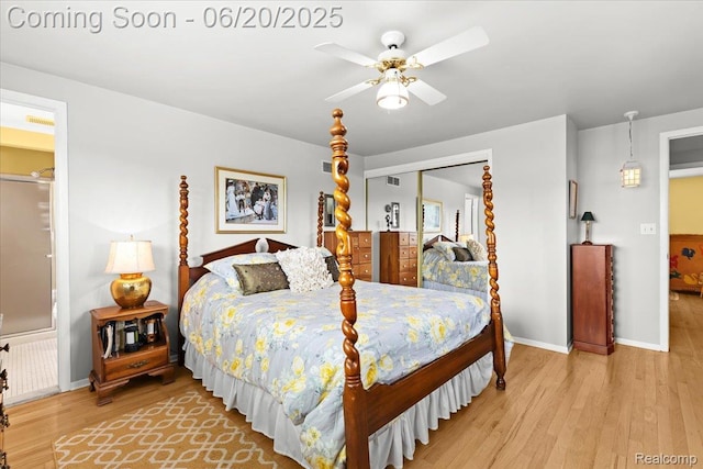 43603 Arlington Rd, Canton, MI 48187 - bedroom featuring wood finished floors, a closet, and ceiling fan