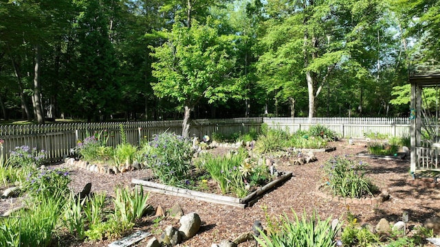 5724 E Townline Rd, Birch Run, MI 48415 - fenced backyard featuring a garden