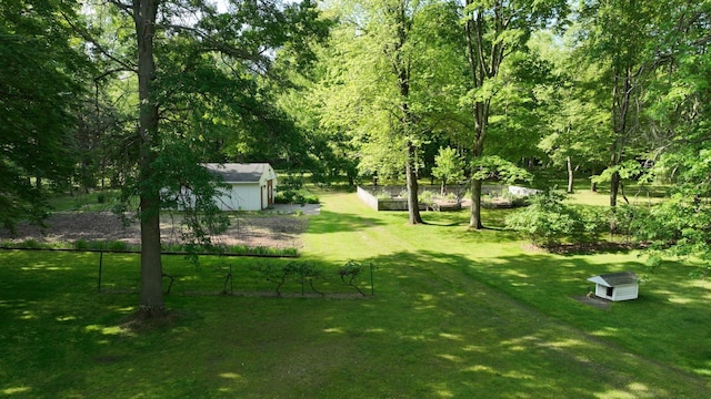 5724 E Townline Rd, Birch Run, MI 48415 - view of yard featuring an outdoor structure