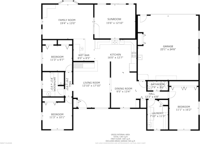 5724 E Townline Rd, Birch Run, MI 48415 - view of floor plan / room layout