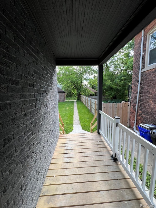 3431 Field St, Detroit, MI 48214 - view of wooden terrace