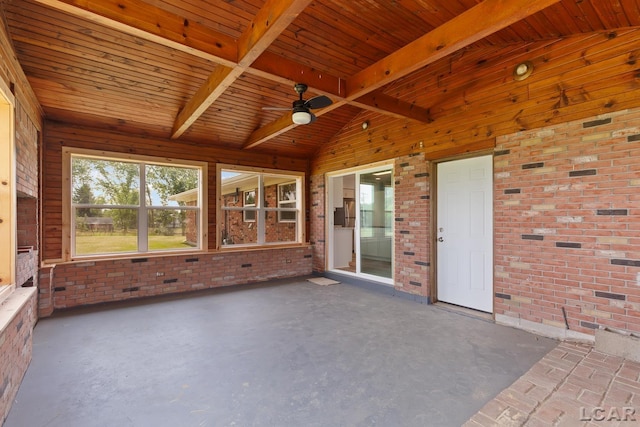 6027 Onsted Hwy, Onsted, MI 49265 - unfurnished sunroom with a ceiling fan