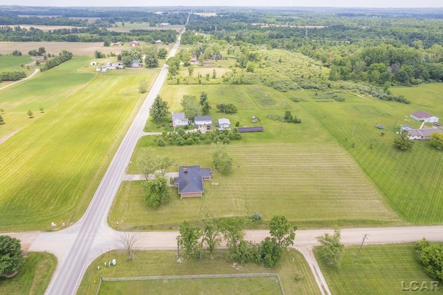 6027 Onsted Hwy, Onsted, MI 49265 - aerial overview of property's location with rural landscape