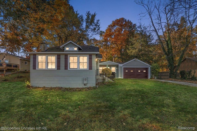 2231 N St, Milford, MI 48380 - view of front of property featuring a front lawn and driveway