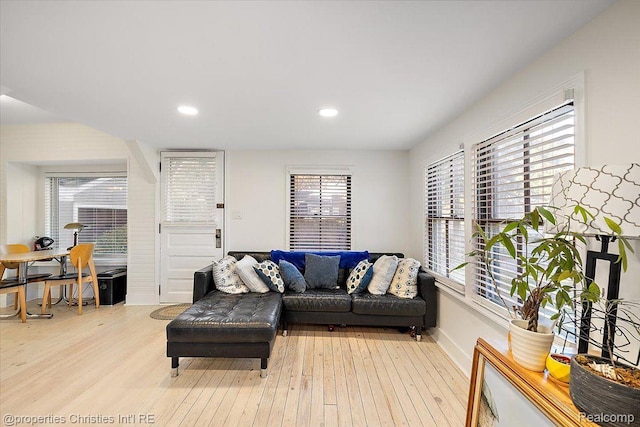 2231 N St, Milford, MI 48380 - living room featuring hardwood / wood-style floors and recessed lighting