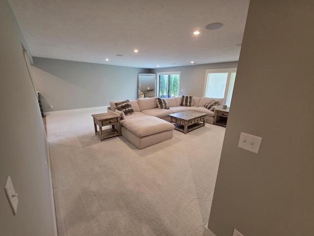 3076 Brayridge Dr, Jenison, MI 49428 - living area with light colored carpet and recessed lighting