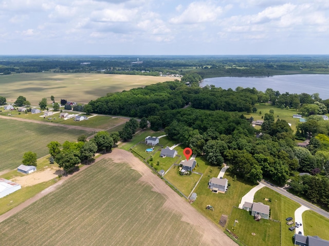 14846 Portage Rd, Vicksburg, MI 49097 - aerial view of property's location featuring a nearby body of water and rural landscape