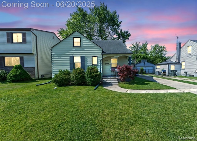 22410 Glen Ct, Saint Clair Shores, MI 48080 - view of front of house with a porch and a front yard