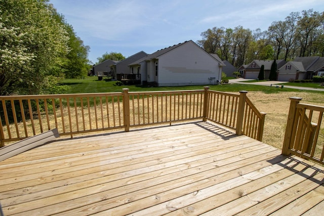 11449 Hidden Oaks Dr, Clio, MI 48420 - wooden terrace featuring a yard
