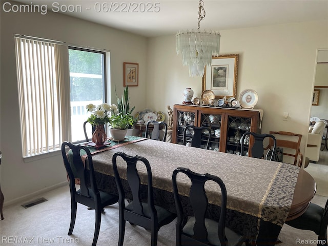 5408 Vincennes Dr, Bloomfield Hills, MI 48302 - dining room with a chandelier and carpet flooring