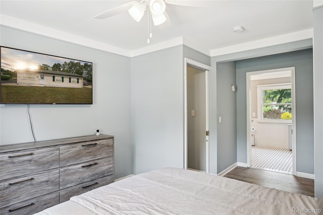 39248 Wade Rd, Taylor, MI 48174 - bedroom featuring wood finished floors and ceiling fan