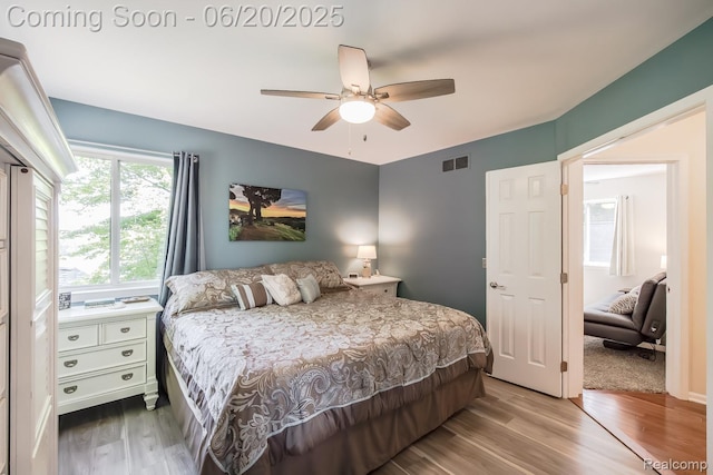 8642 Thendara Blvd, Clarkston, MI 48348 - bedroom with wood finished floors and a ceiling fan