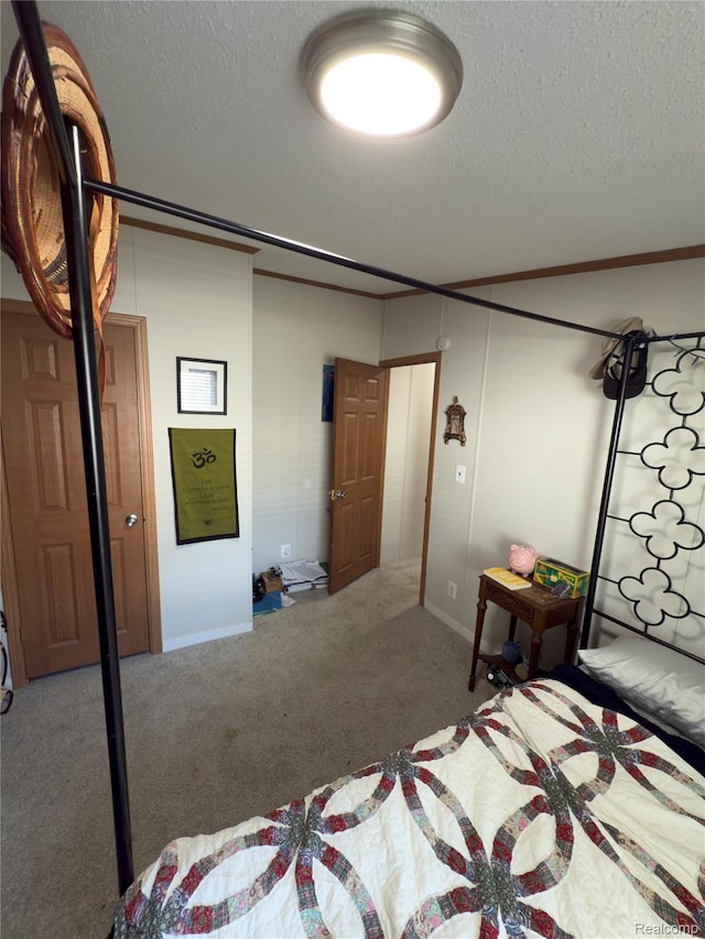 27444 Bordeau Dr, Romulus, MI 48174 - carpeted bedroom featuring a textured ceiling