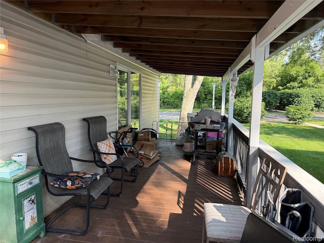 27444 Bordeau Dr, Romulus, MI 48174 - deck with a yard