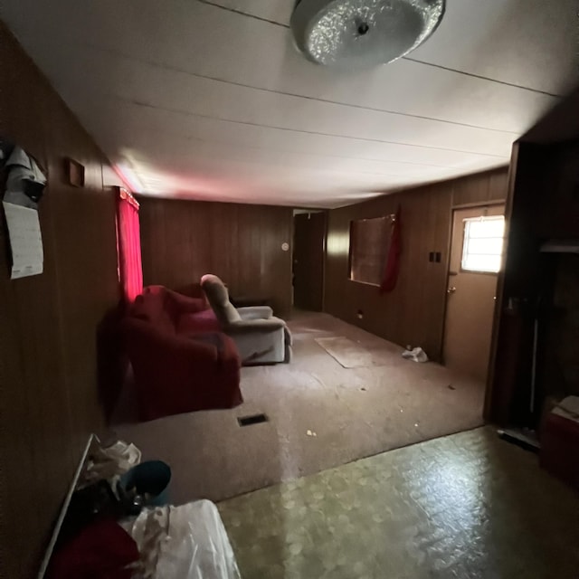6539 Mattis Dr, Glennie, MI 48737 - cinema room with wood walls