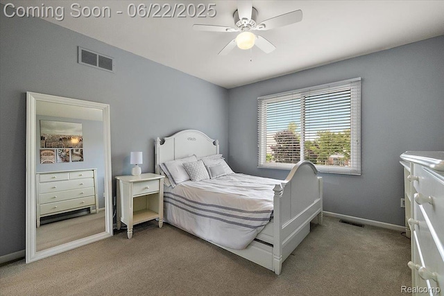 11700 Currin Ct, Plymouth, MI 48170 - bedroom with light colored carpet and a ceiling fan