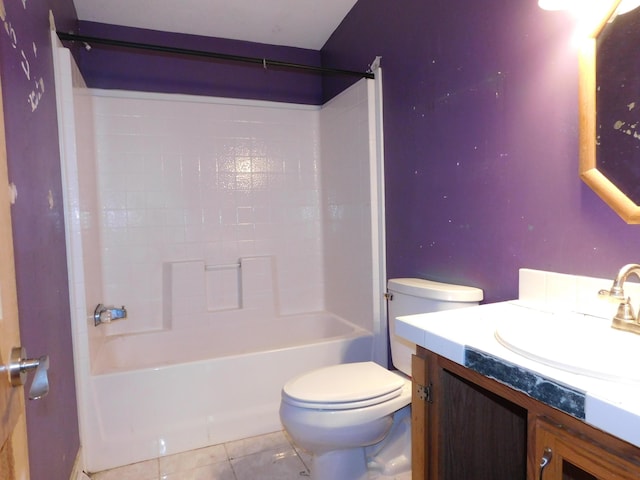 1240 Abbey Ln, Mount Pleasant, MI 48858 - bathroom with vanity, bathing tub / shower combination, and tile patterned floors