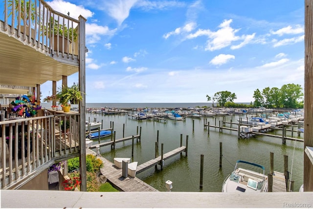 37510 Jefferson Unit 203, Harrison Township, MI 48045 - dock area featuring a water view