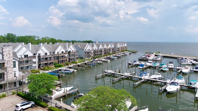 37510 Jefferson Unit 203, Harrison Township, MI 48045 - water view featuring a marina and a dock