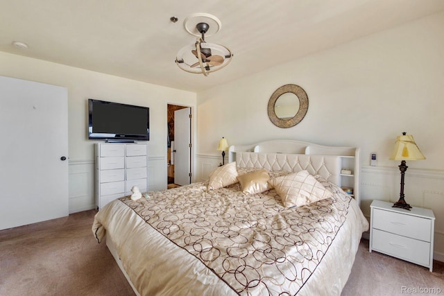 37510 Jefferson Unit 203, Harrison Township, MI 48045 - carpeted bedroom featuring wainscoting
