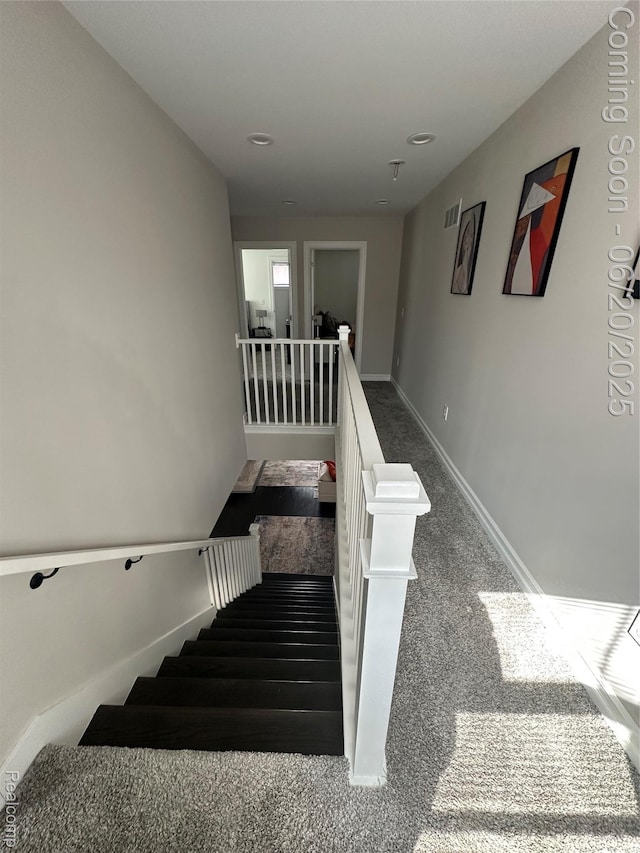 287 Fielding St, Ferndale, MI 48220 - stairs featuring carpet and baseboards