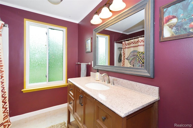 3851 Mapleleaf Rd, Waterford, MI 48328 - bathroom featuring vanity and tile patterned flooring