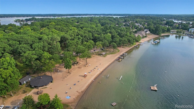 3851 Mapleleaf Rd, Waterford, MI 48328 - aerial view of property's location with a nearby body of water