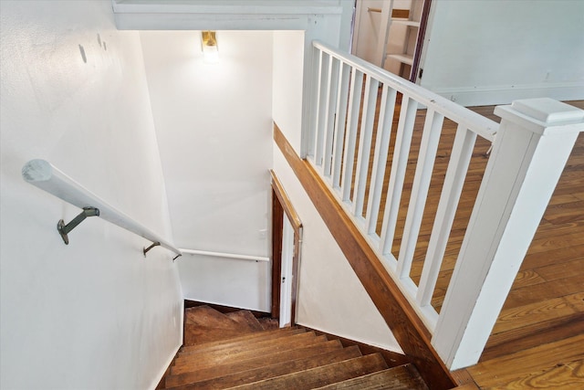 402 Ann Arbor St, Manchester, MI 48158 - stairway featuring wood finished floors
