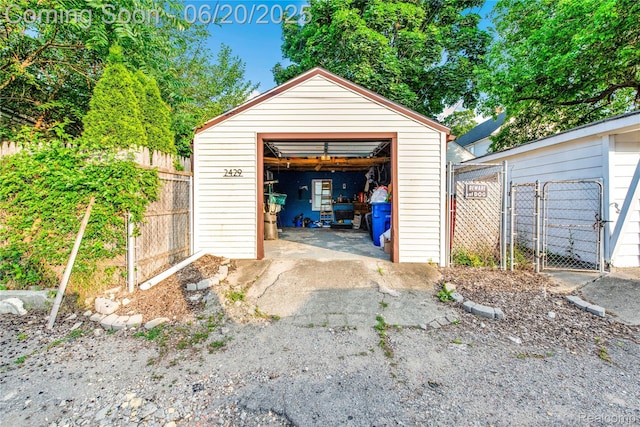 2429 Holmes St, Hamtramck, MI 48212 - detached garage with a gate