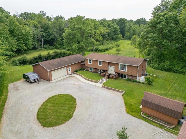 2697 W Olson Rd, Sanford, MI 48657 - aerial view of property and surrounding area featuring a forest