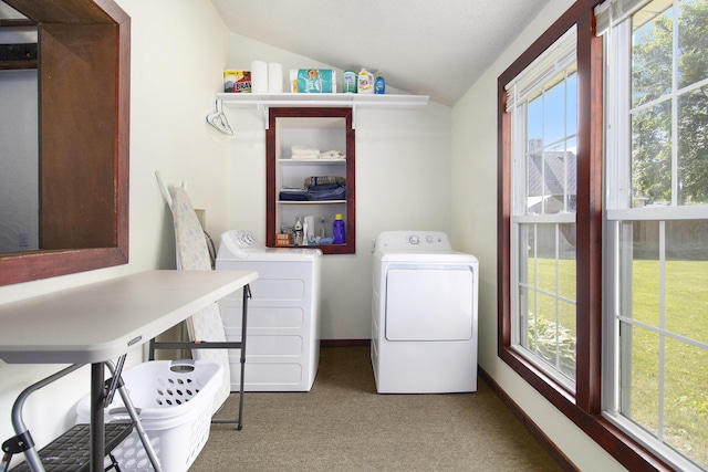207 E Jefferson St, Cassopolis, MI 49031 - washroom with washer and dryer and carpet flooring