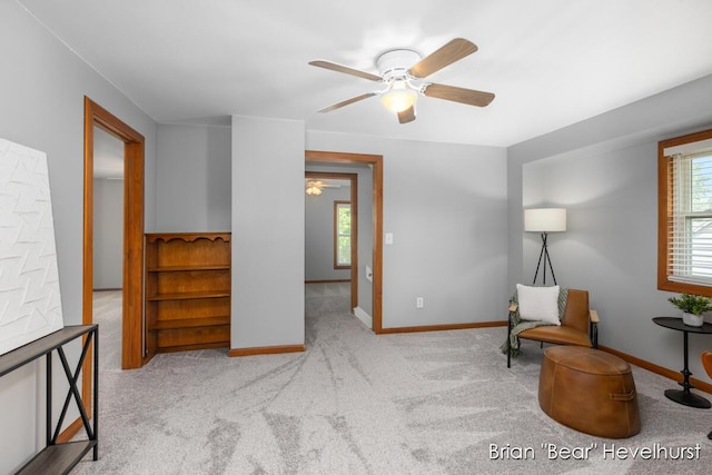 2468 Central Ave SW, Wyoming, MI 49519 - living area featuring ceiling fan and carpet