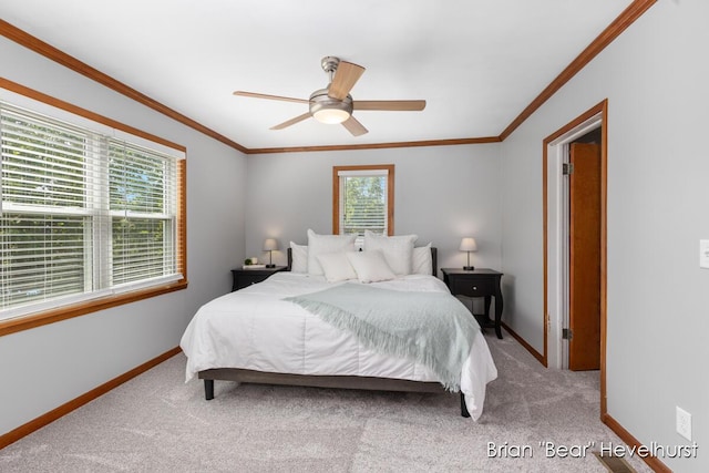 2468 Central Ave SW, Wyoming, MI 49519 - carpeted bedroom featuring ornamental molding and ceiling fan