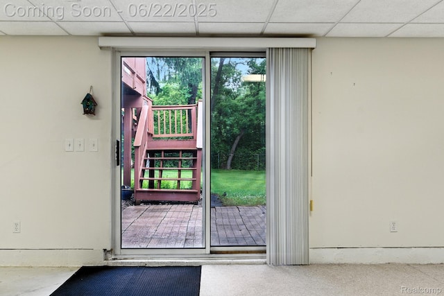 22288 Cass St, Farmington, MI 48335 - doorway featuring a paneled ceiling